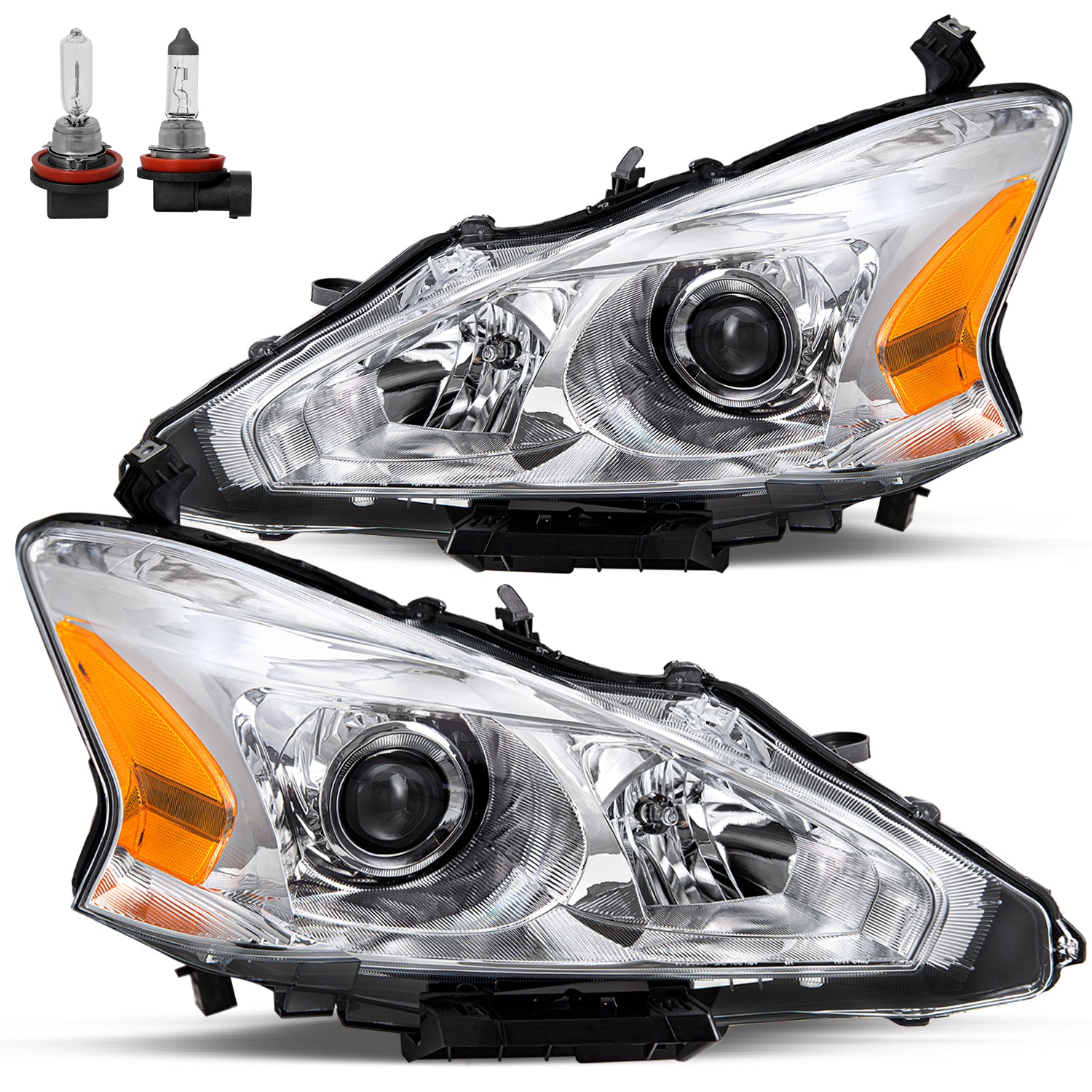 VehicleAid Headlights For 2013-2015 Nissan Altima