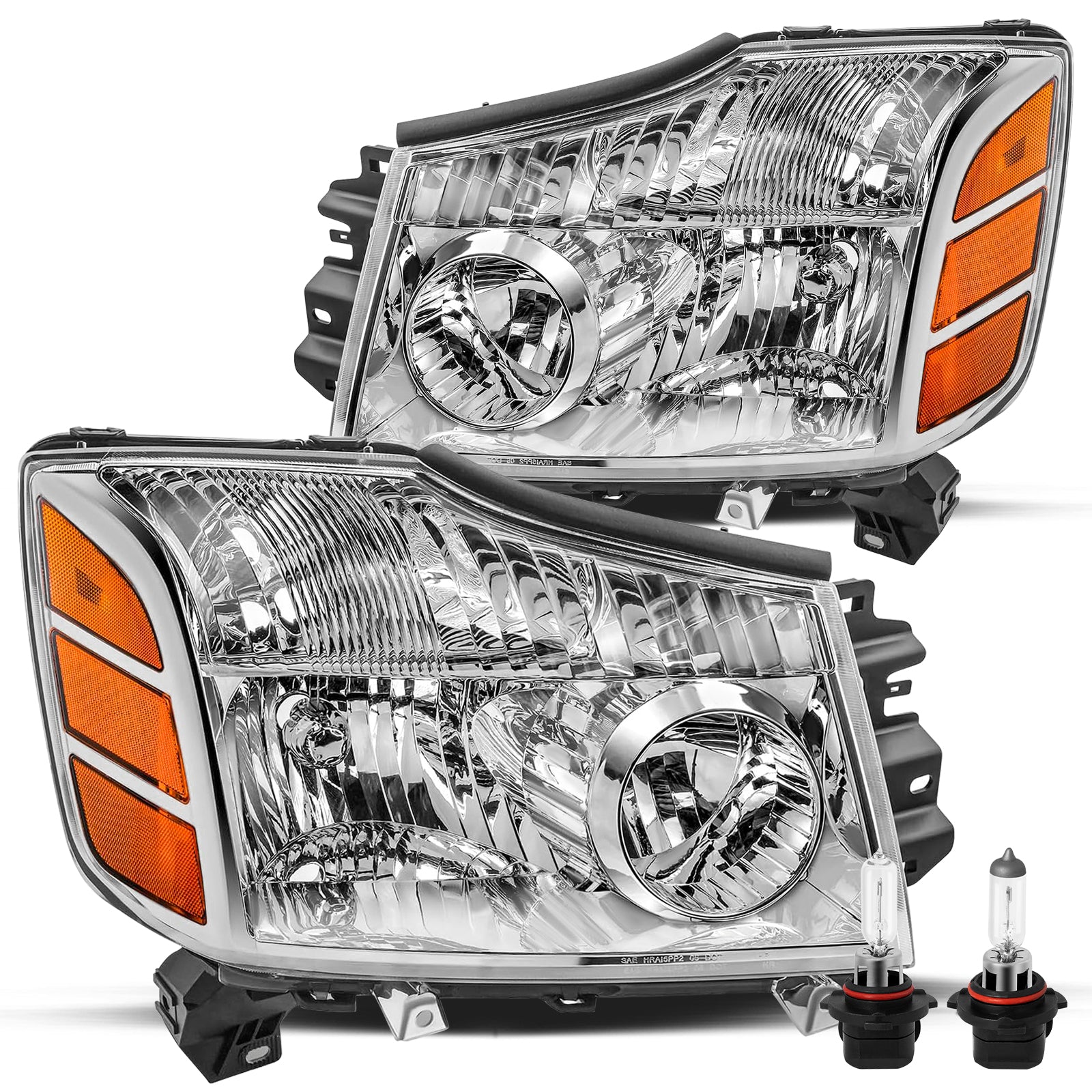 VehicleAid Headlights For 2004-2015 Nissan Titan