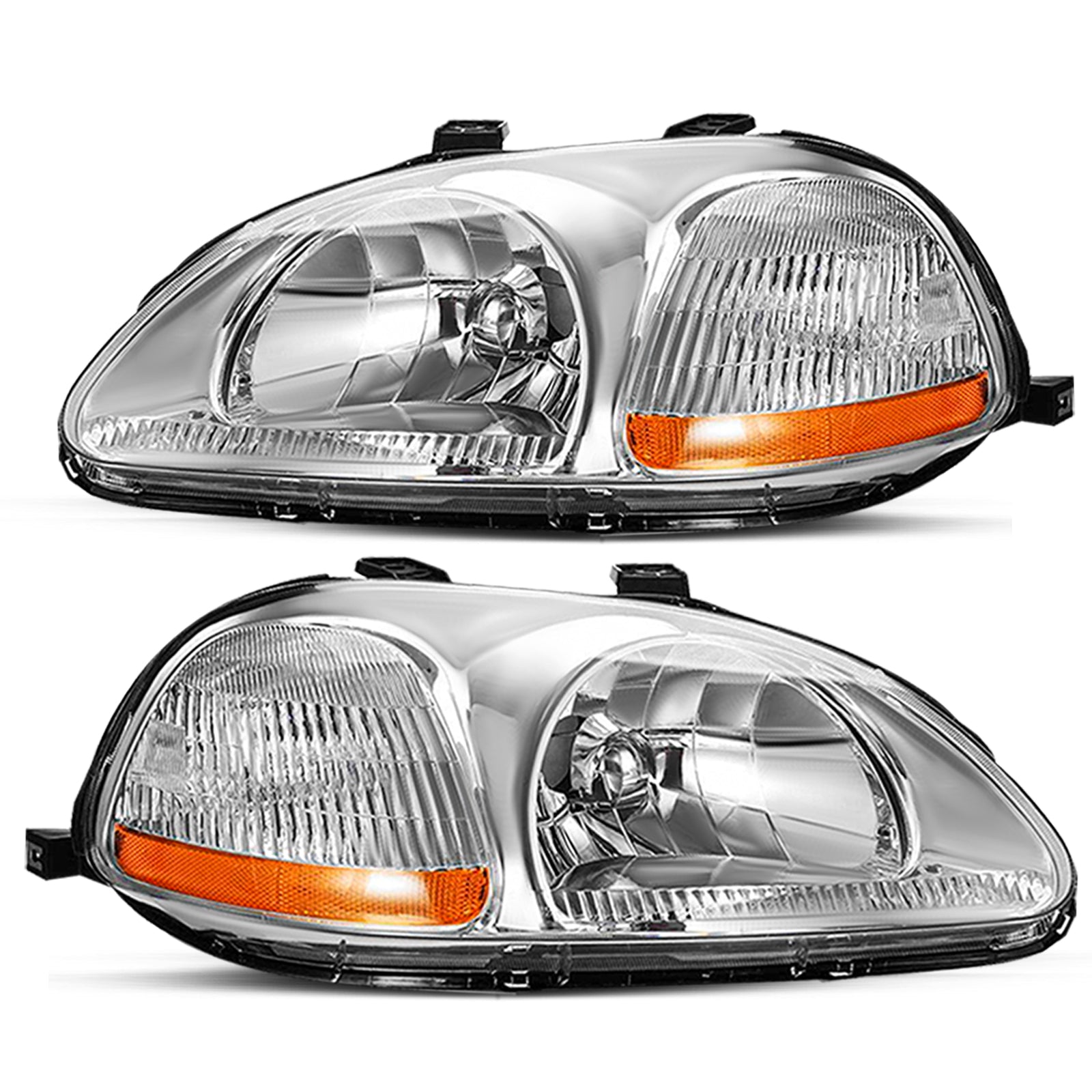 VehicleAid Headlights For 1996-1998 Honda Civic DX EX LX