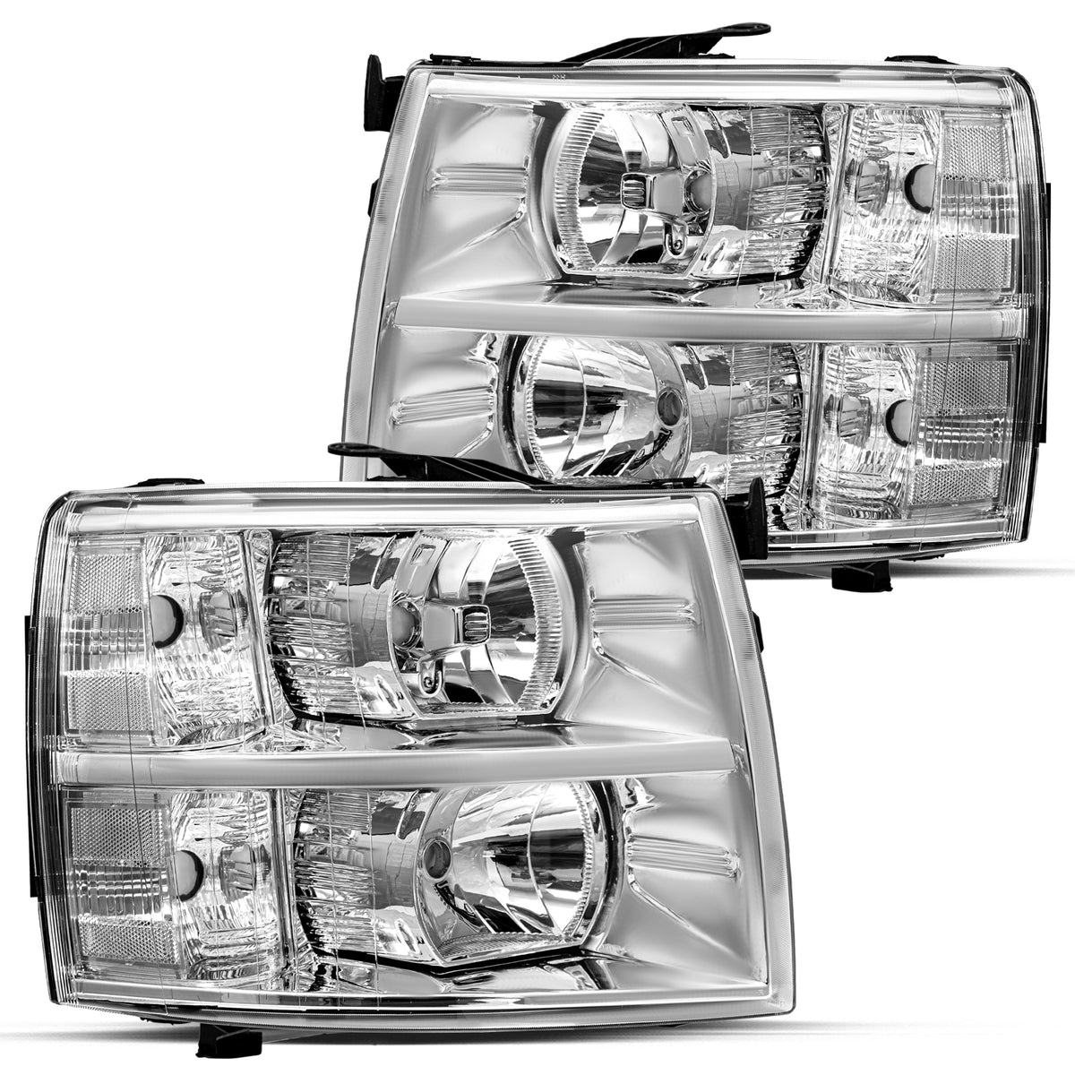 VehicleAid Headlights For 2012-2013 Chevy Silverado 3500