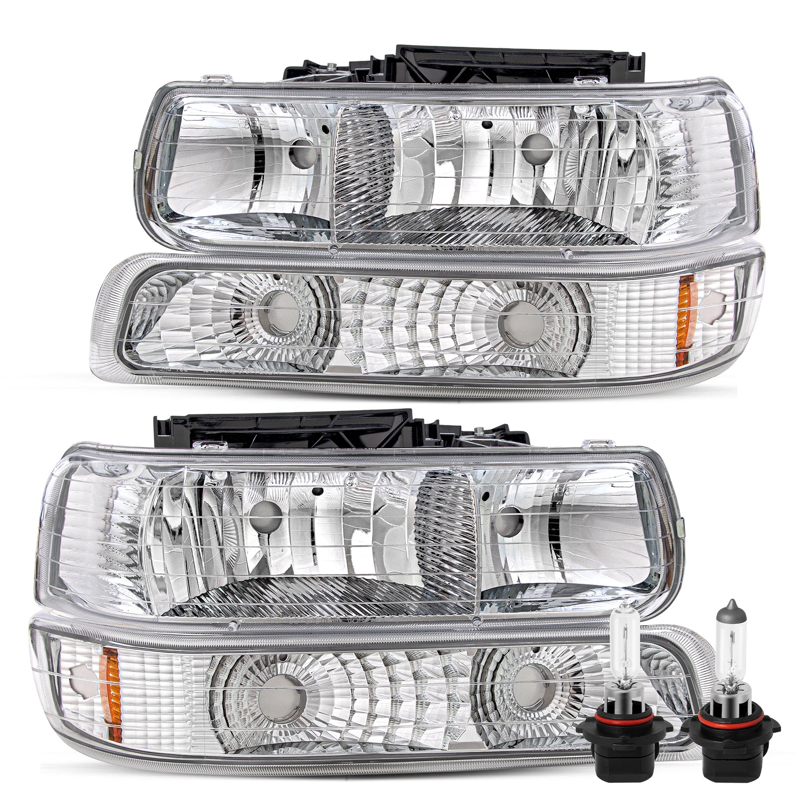 VehicleAid Headlights For 1999-2002 Chevy Silverado 2500