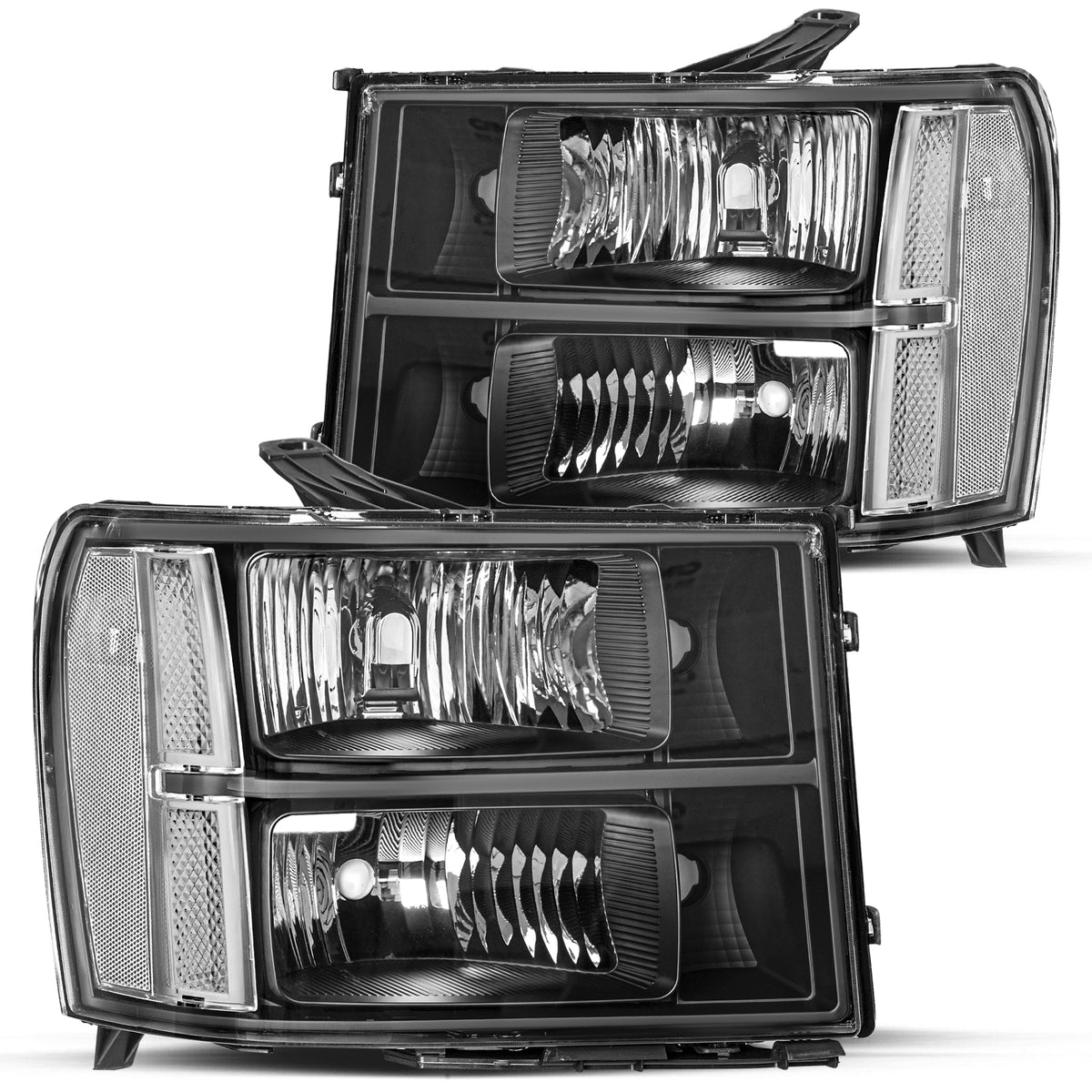 VehicleAid Headlights For 2007-2014 GMC Sierra 2500HD 3500HD