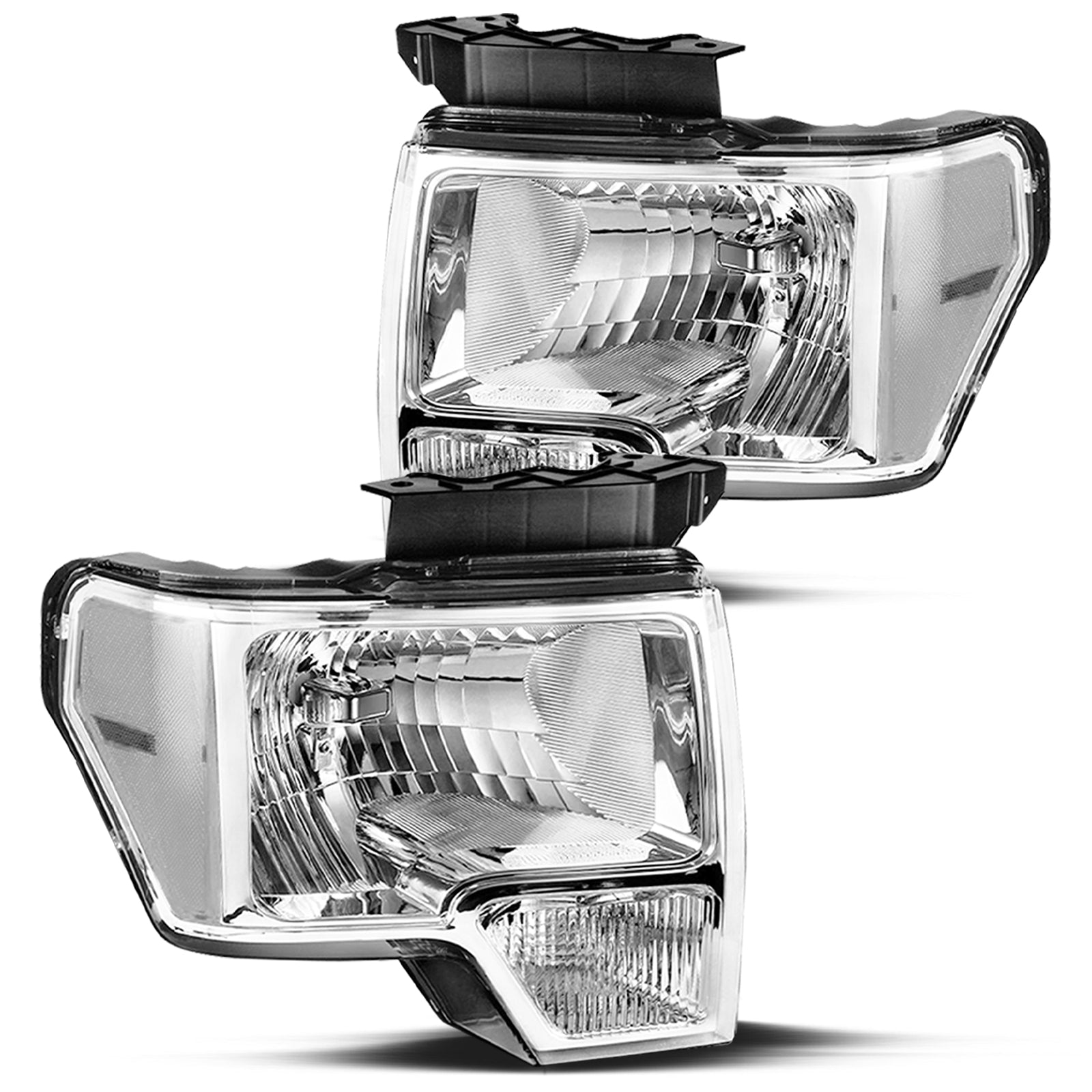 VehicleAid Headlights For 2009-2014 Ford F150 Pickup