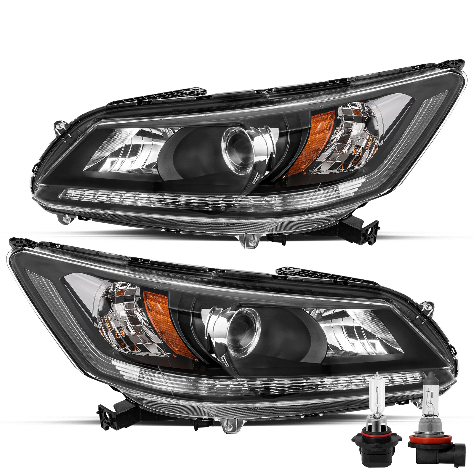 VehicleAid Headlights For 2013-2015 Honda Accord