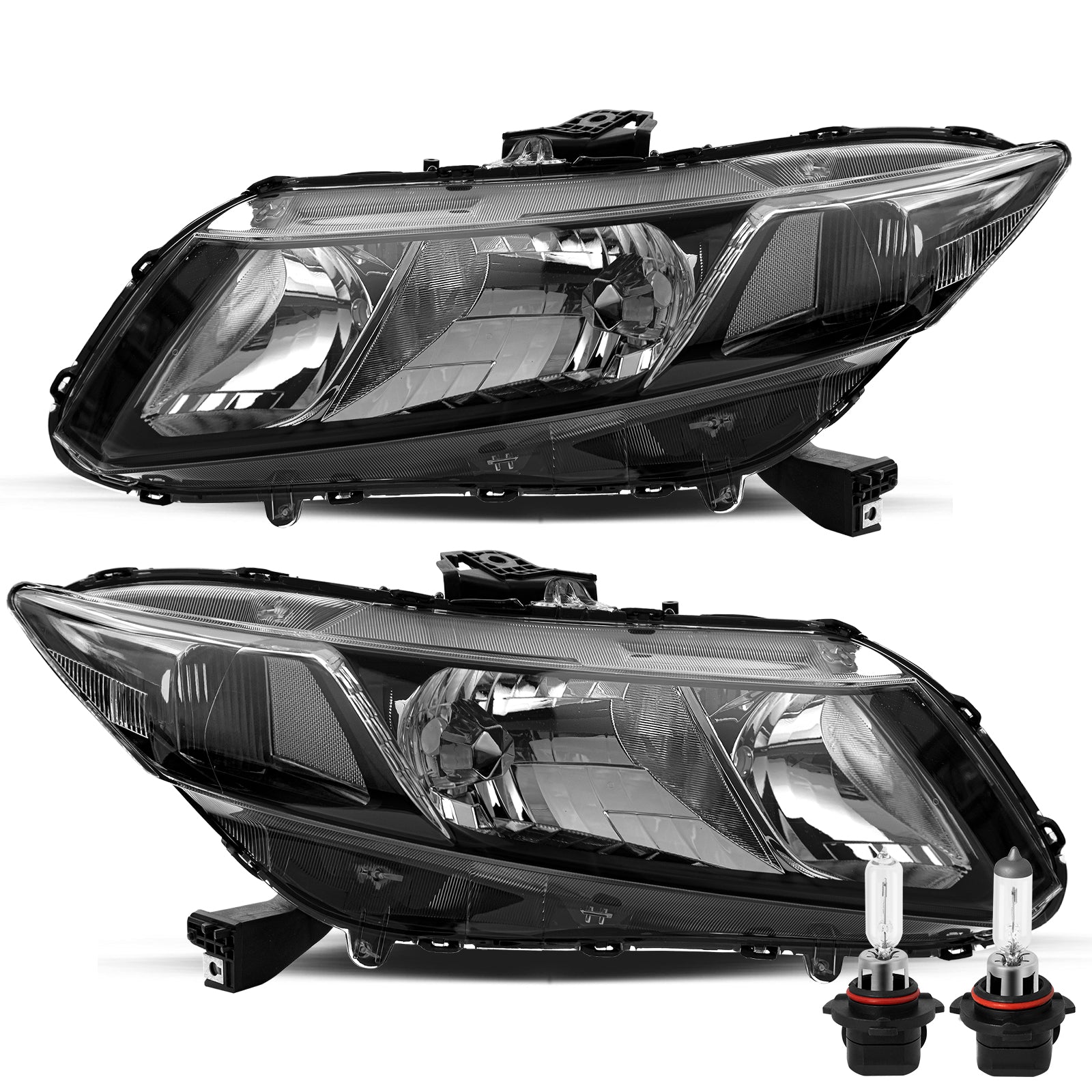 VehicleAid Headlights For 2012-2015 Honda Civic