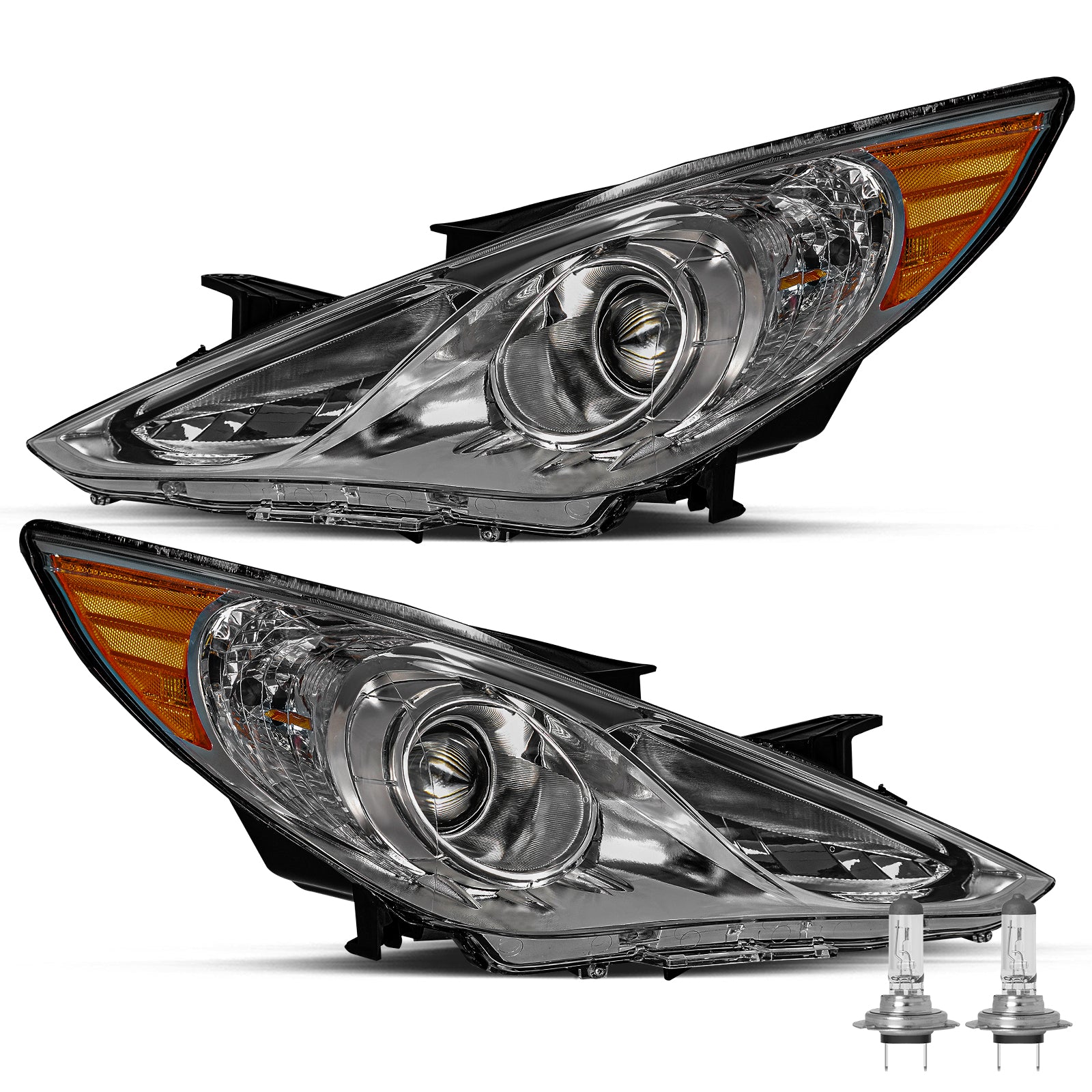 VehicleAid Headlights For 2011-2014 Hyundai SonataHalogen