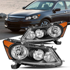 VehicleAid Headlights For 2008-2012 Honda Accord 4-Door