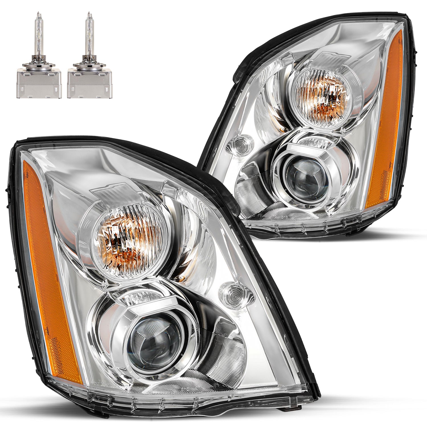 VehicleAid Headlights For 2006-2011 Cadillac DTS