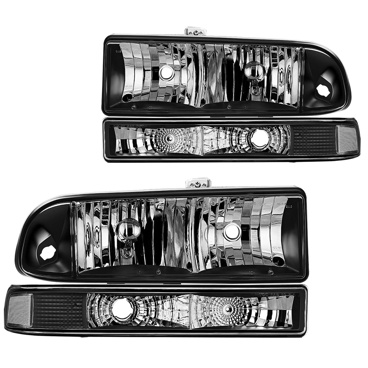 VehicleAid Headlights For 1998-2004 Chevy S10