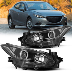 VehicleAid Headlights For 2014-2016 Mazda 3