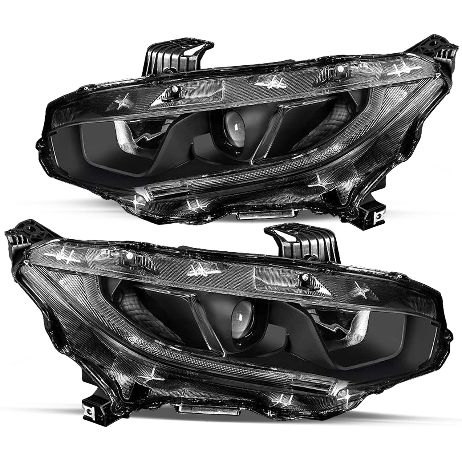 VehicleAid Headlights For 2016-2021 Honda Civic