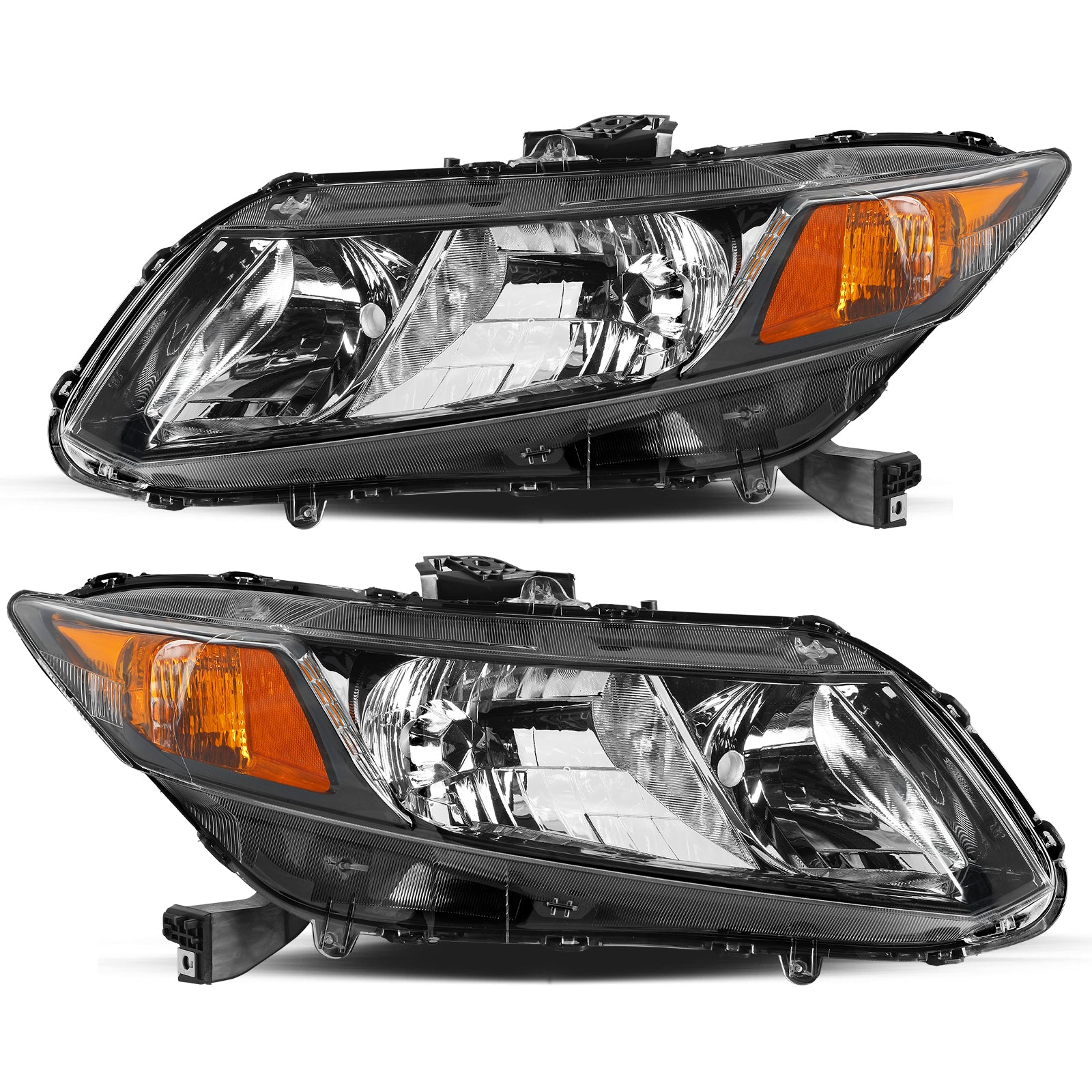 VehicleAid Headlights For 2012-2015 Honda Civic