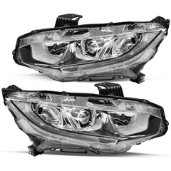 VehicleAid Headlights For 2016-2021 Honda Civic