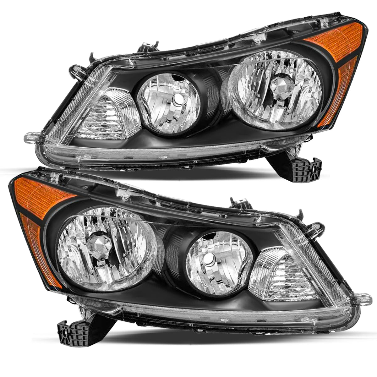 VehicleAid Headlights For 2008-2012 Honda Accord 4-Door