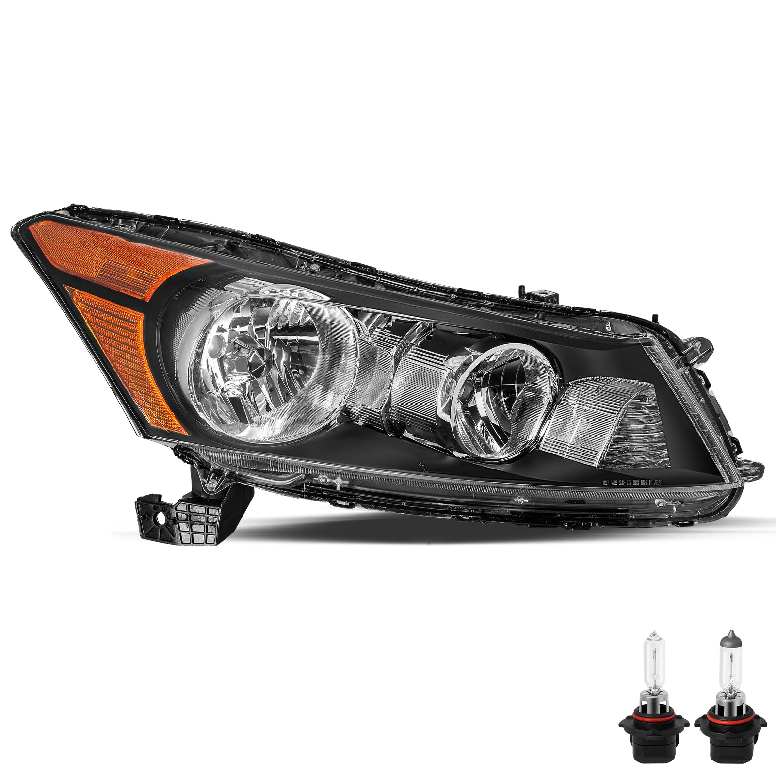 VehicleAid Headlights For 2008-2012 Honda Accord 4-Door