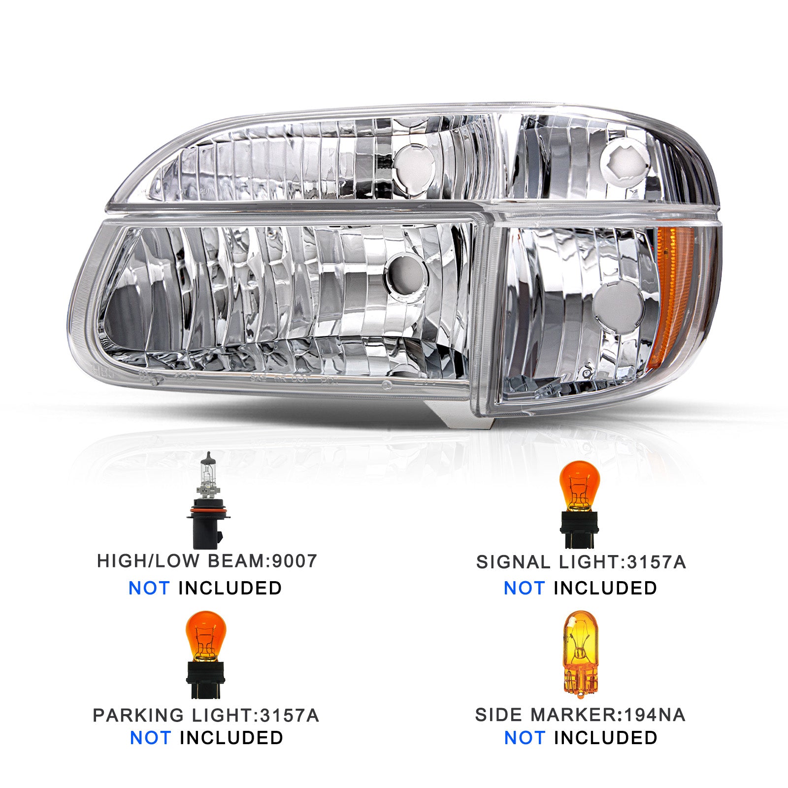 VehicleAid Headlights For 1995-2001 Ford Explorer