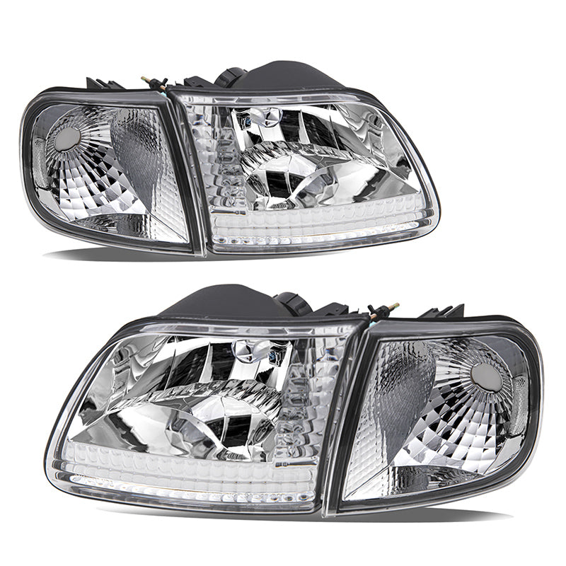 VehicleAid Headlights For 1997 Ford F250 Light Duty (Built After 7/96 Production Date)