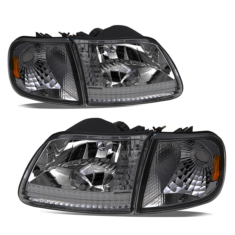 VehicleAid Headlights For 1997 Ford F250 Light Duty (Built After 7/96 Production Date)