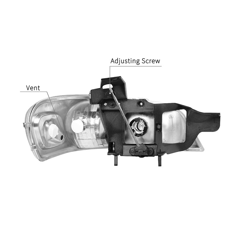 VehicleAid Headlights For 1999-2005 Pontiac Montana