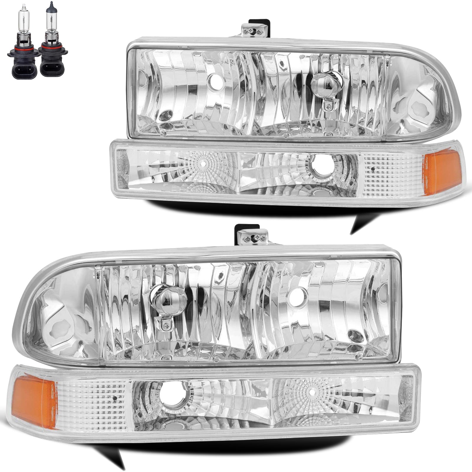 VehicleAid Headlights For 1998-2004 Chevy S10