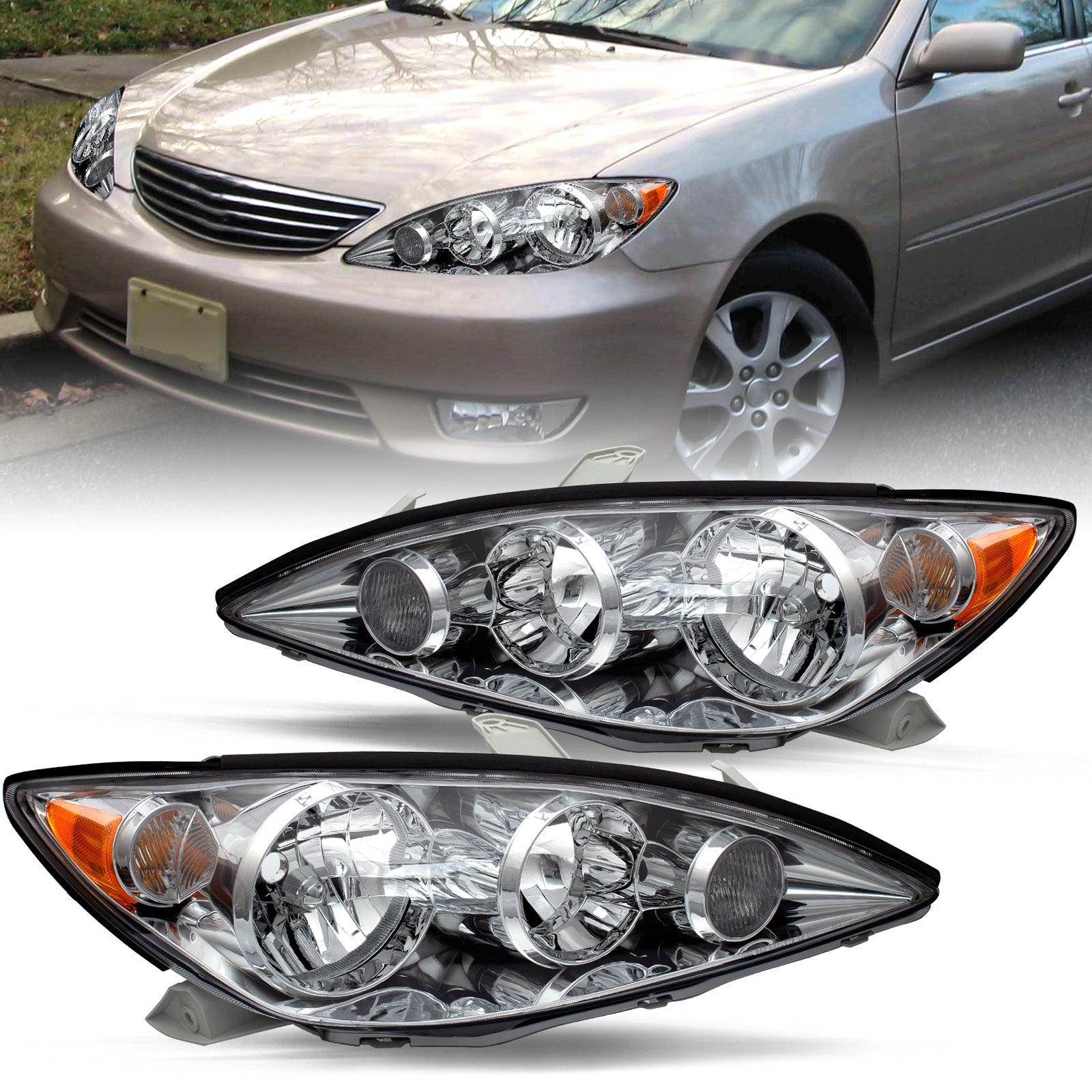 VehicleAid Headlights For 2005-2006 Toyota Camry