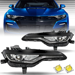 VehicleAid Full LED Headlights For 2019-2024 Chevy Camaro