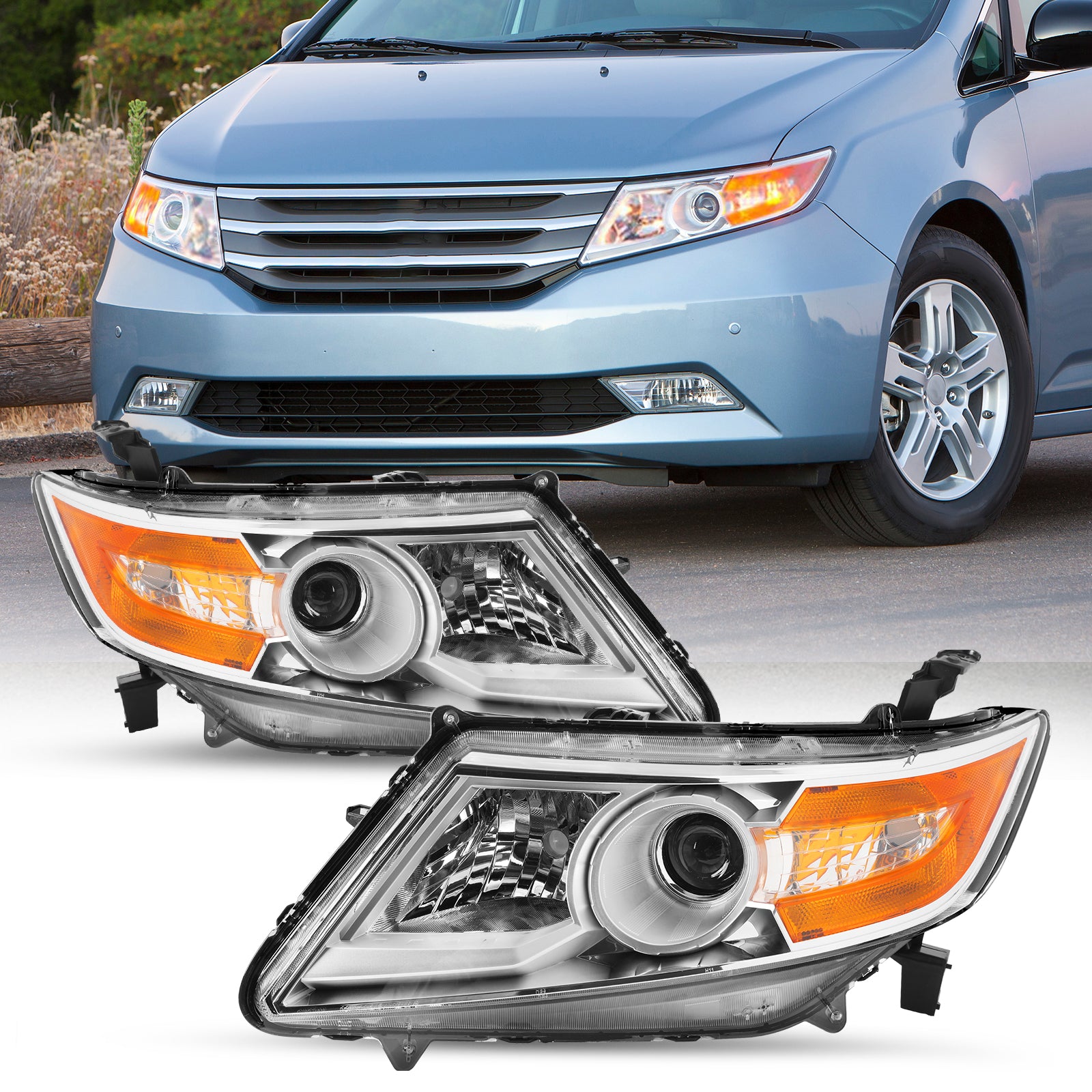 VehicleAid Headlights For 2011-2017 Honda Odyssey