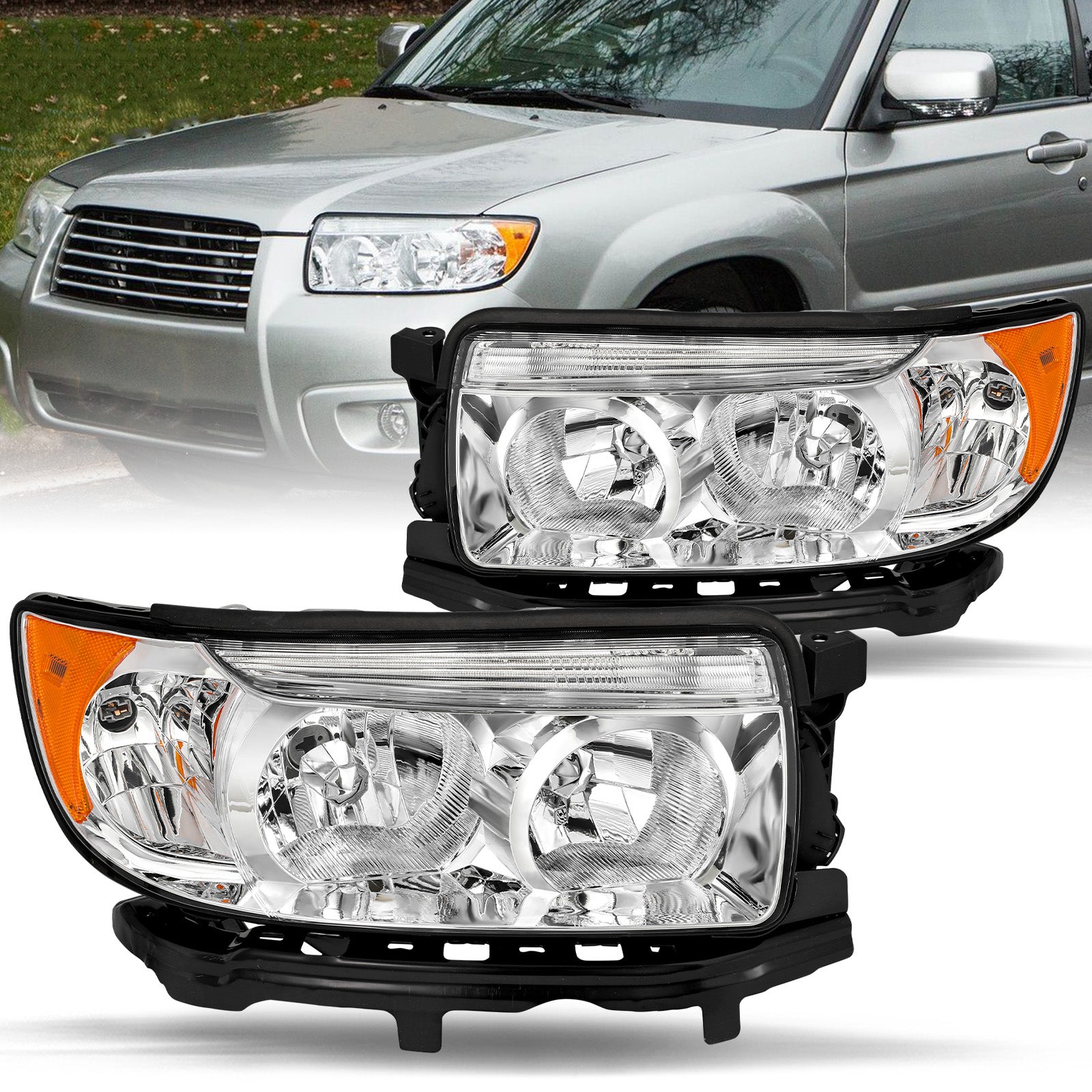 VehicleAid Headlights For 2006-2008 Subaru Forester