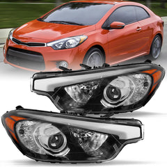 VehicleAid Headlights For 2014-2016 Kia Forte