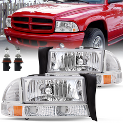 VehicleAid Headlights For 1997-2004 Dodge Dakota