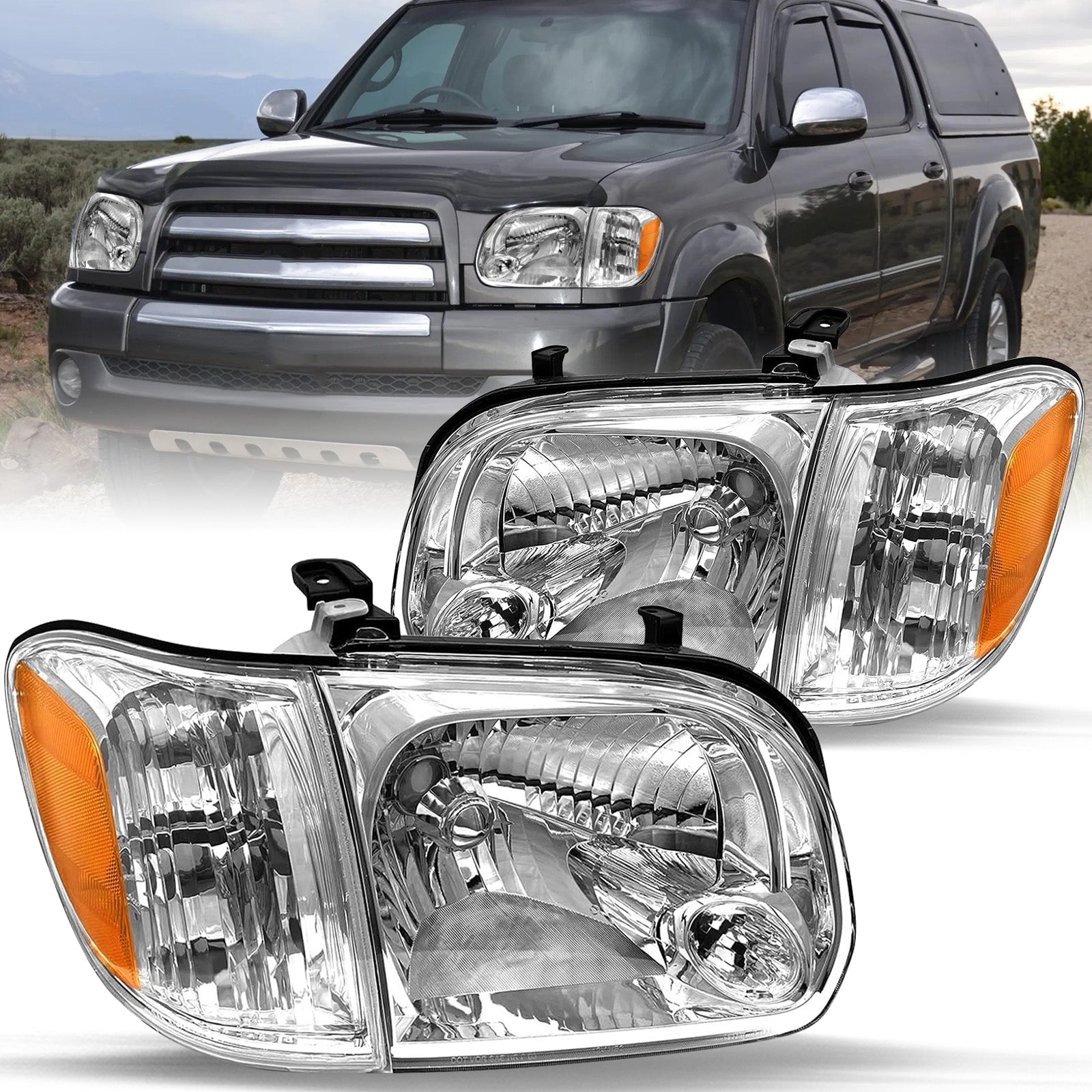 VehicleAid-For 2005-2007 Toyota Sequoia Pickup Headlights