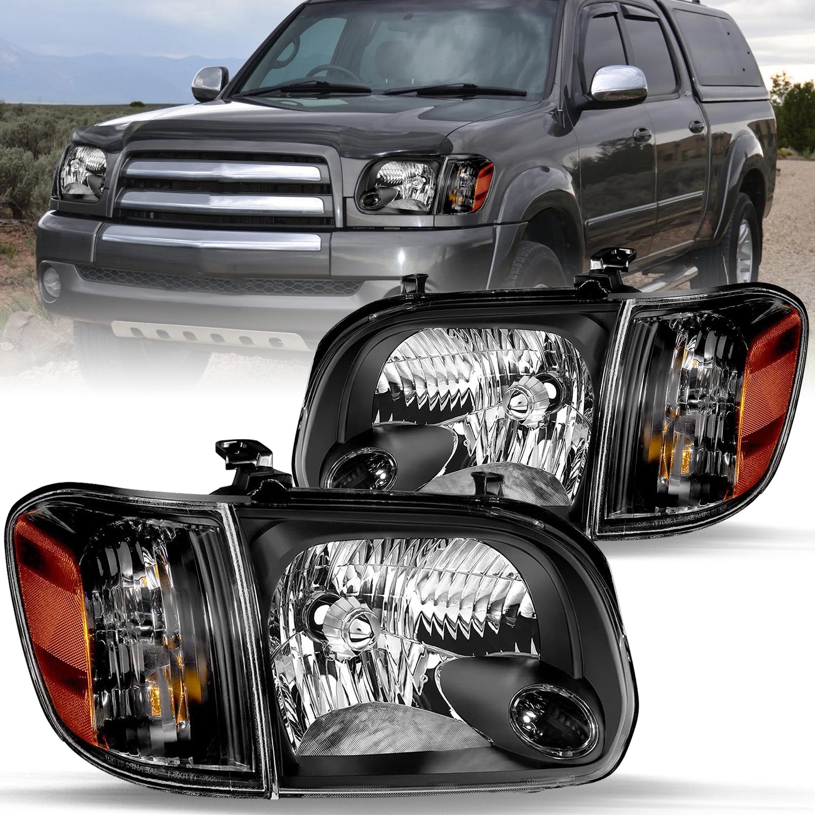 VehicleAid-For 2005-2007 Toyota Sequoia Pickup Headlights