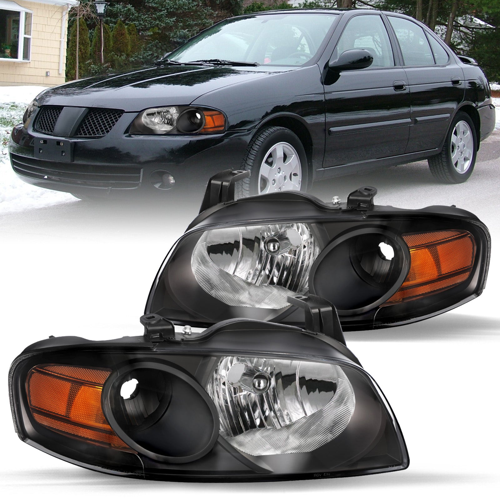 VehicleAid Headlights For 2004-2006 Nissan Sentra