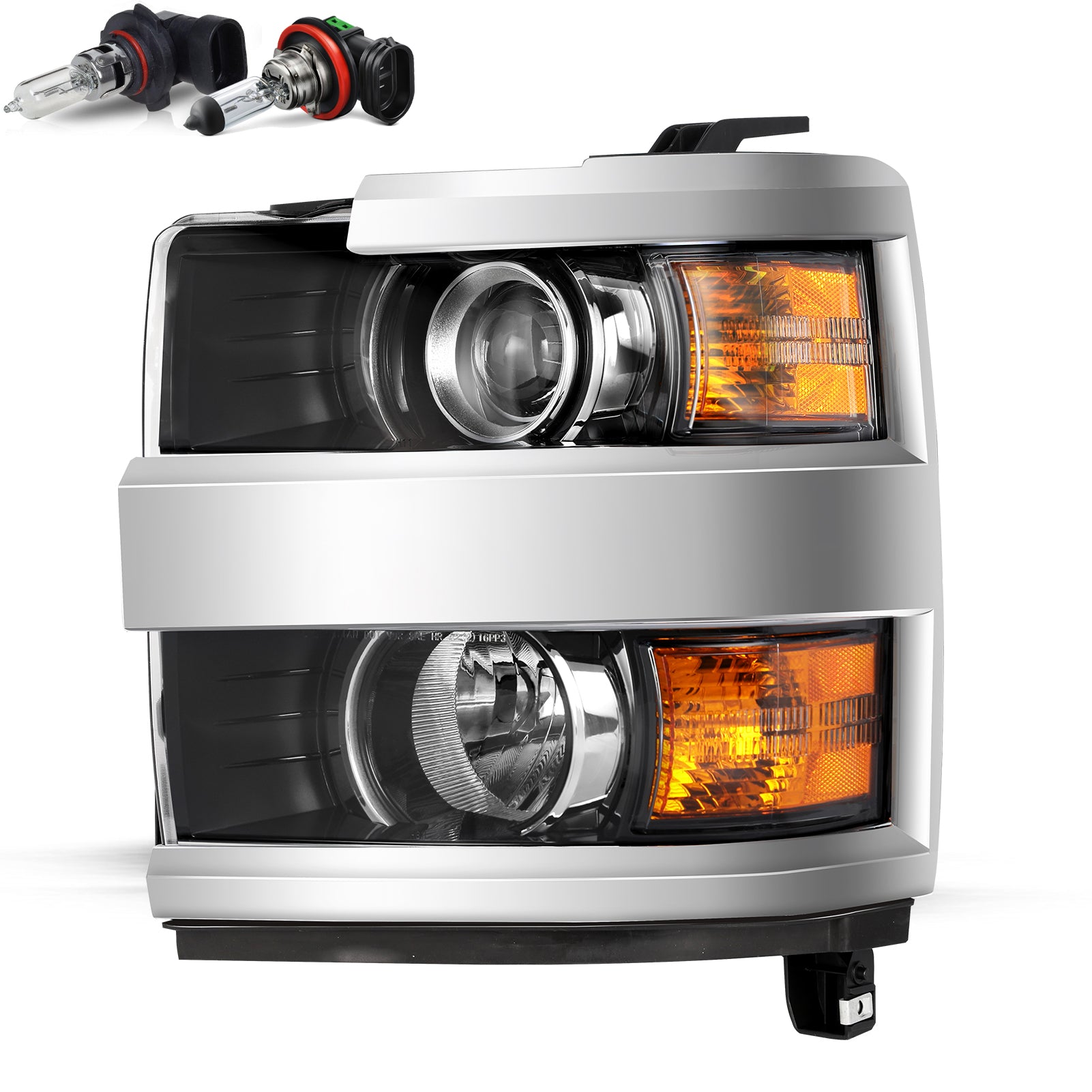 VehicleAid Headlights For 2015-2019 Chevy Silverado 3500HD