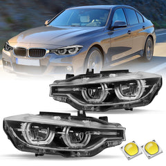 VehicleAid Full LED Headlights For 2016-2018 BMW F30|F31 3-SERIES