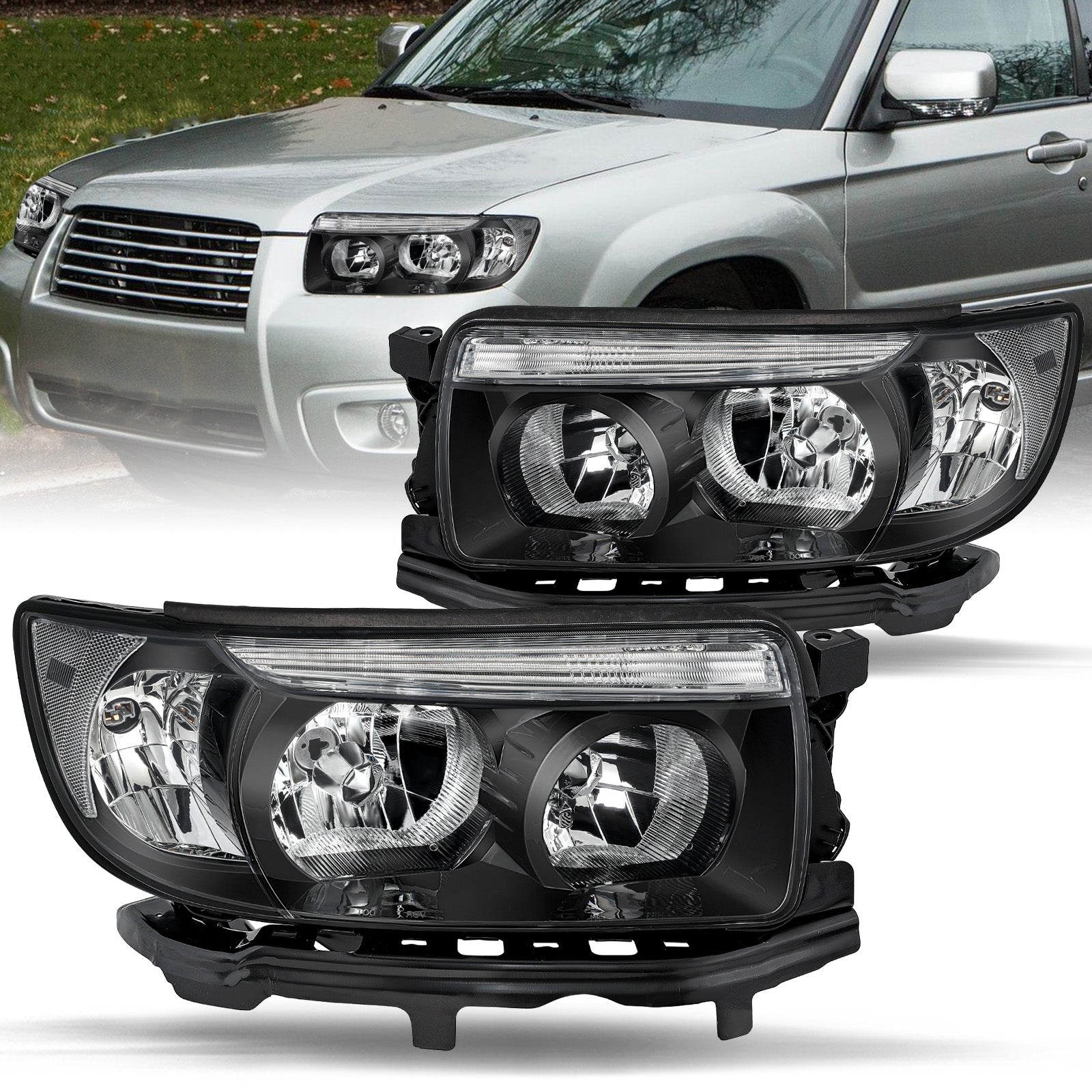 VehicleAid Headlights For 2006-2008 Subaru Forester