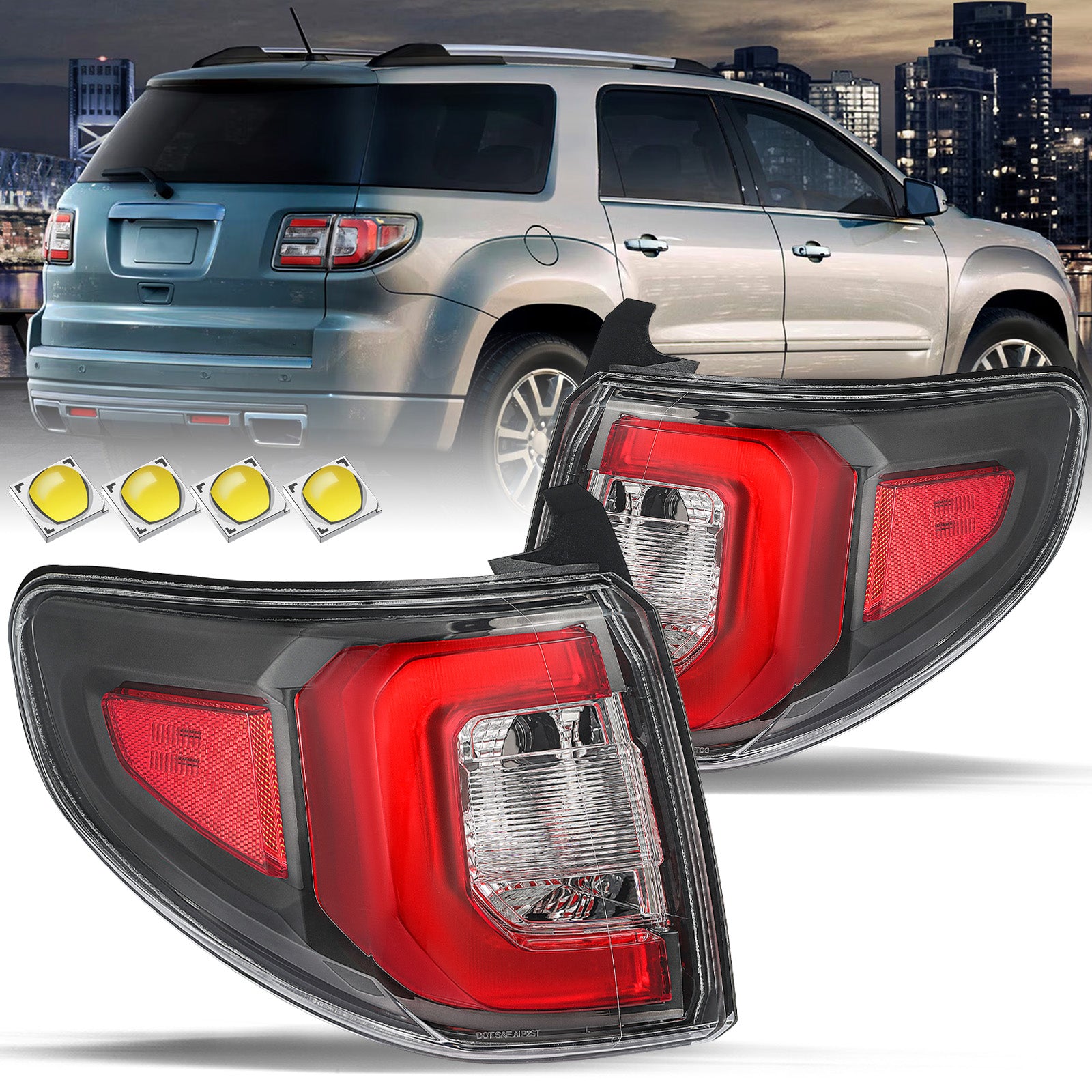 VehicleAid Taillights For 2013-2016 GMC Acadia