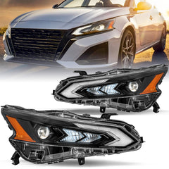 VehicleAid Full LED Headlights For 2023-2024 Nissan Altima 4-Door Sedan