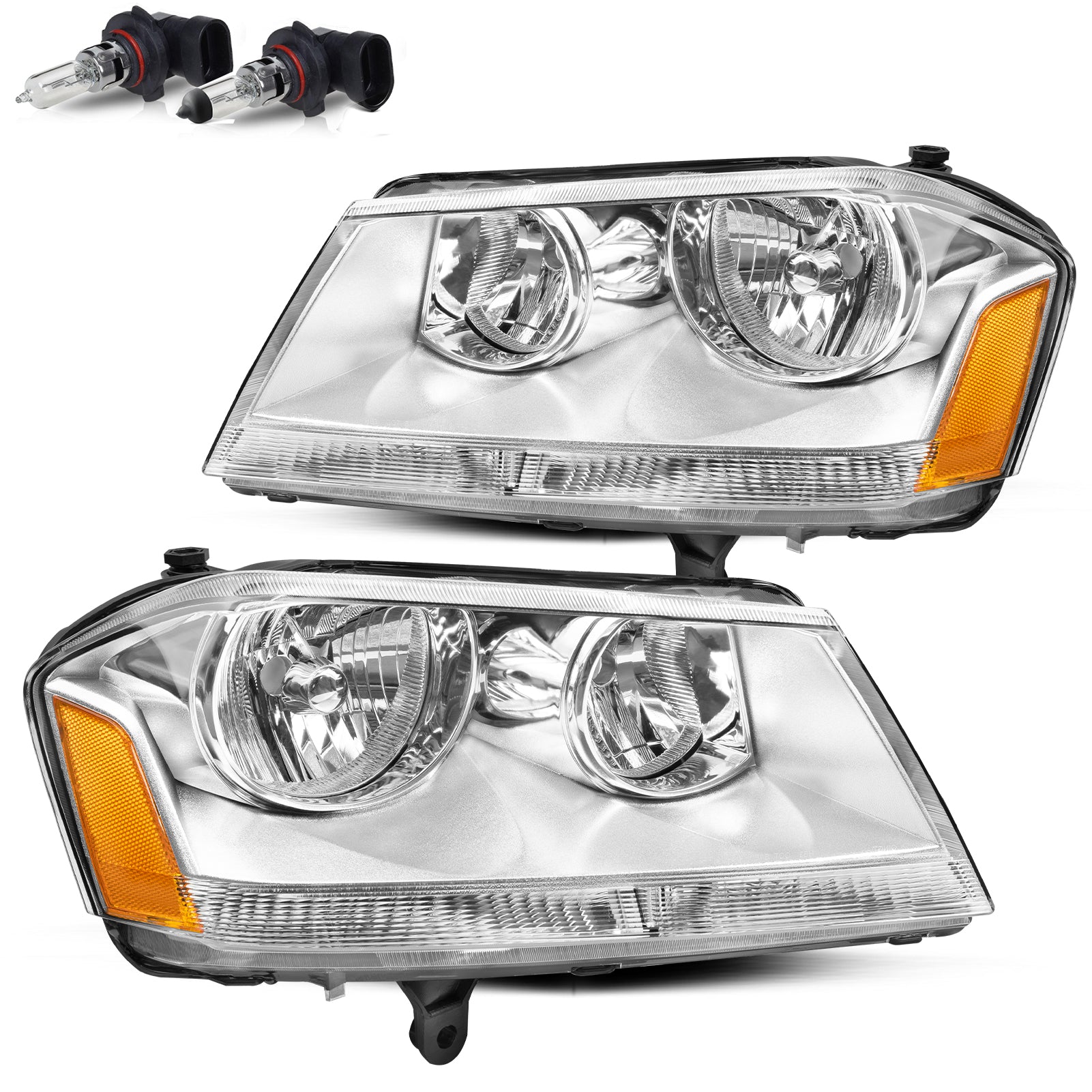 VehicleAid Headlights For 2008-2014 Dodge Avenger