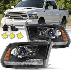 VehicleAid Headlights For 2013-2018 Dodge Ram 1500 2500 3500 9 PIN