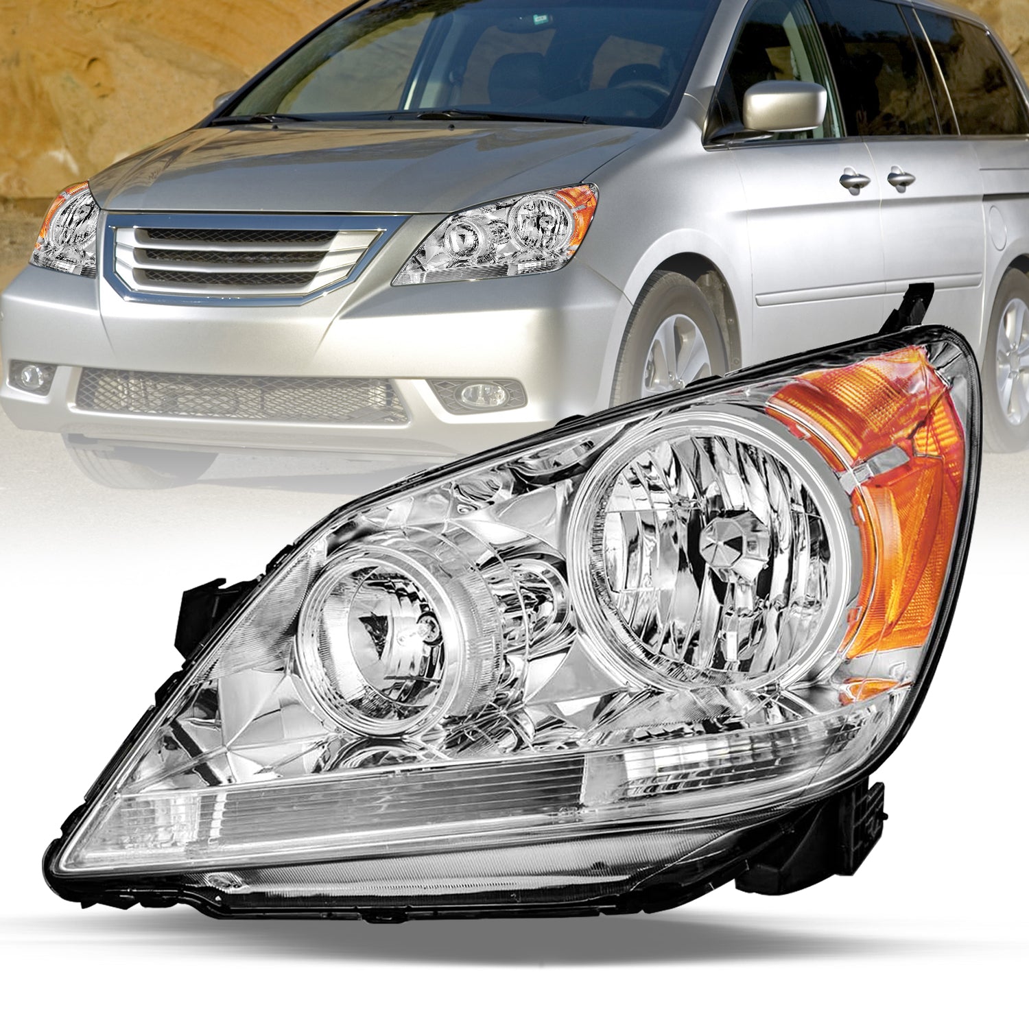 VehicleAid Headlights For 2005-2010 Honda Odyssey