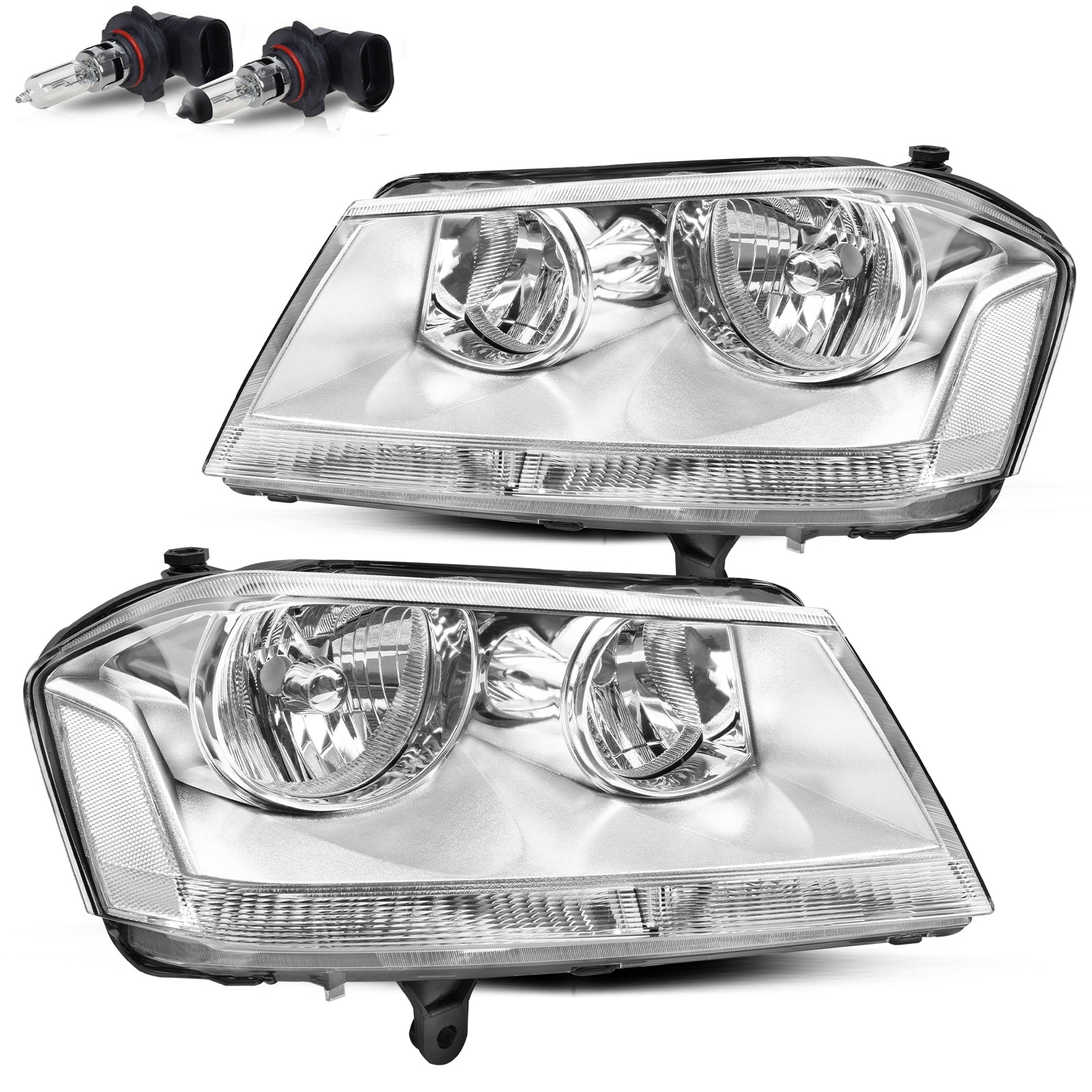 VehicleAid Headlights For 2008-2014 Dodge Avenger