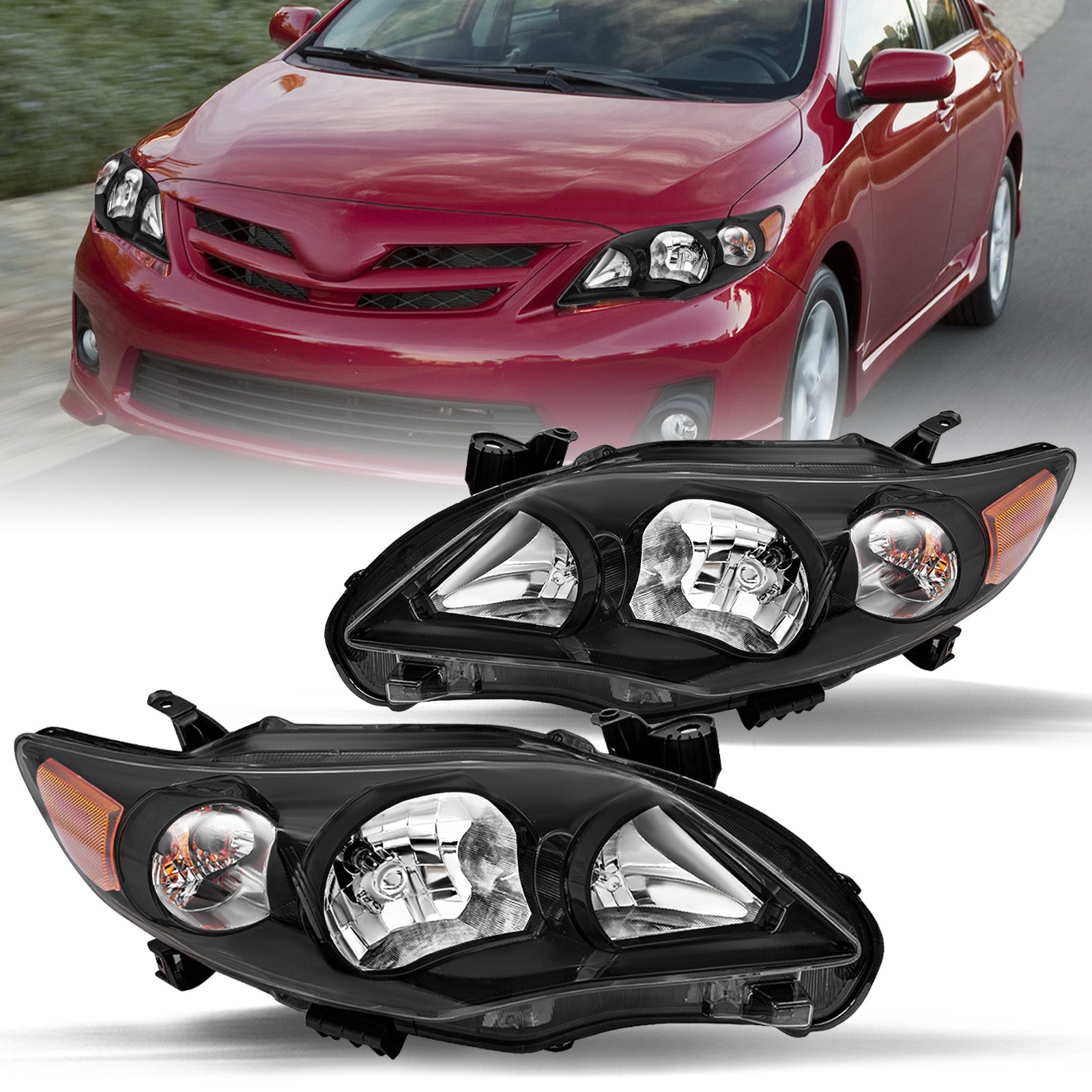 VehicleAid Headlights For 2011-2013 Toyota Corolla