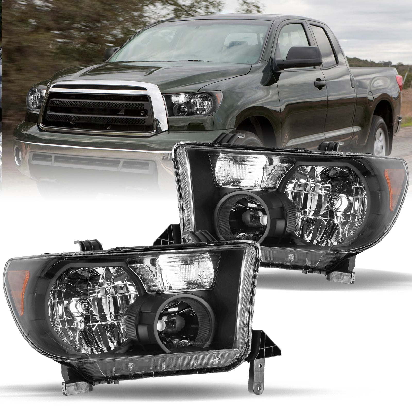 VehicleAid Headlights For 2008-2017 Toyota Sequoia