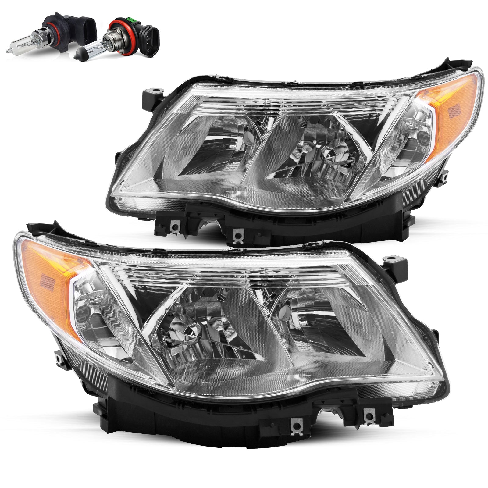 VehicleAid Headlights For 2009-2013 Subaru Forester