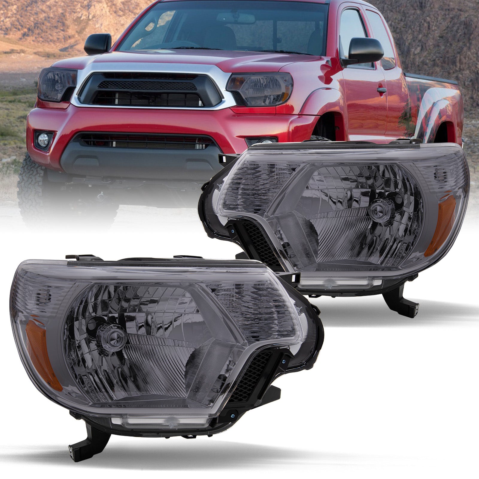 VehicleAid Headlights For 2012-2015 Toyota Tacoma