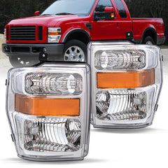 VehicleAid Headlights For 2008-2010 Ford F250 F350 F450 F550 Super Duty