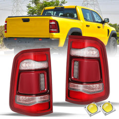 VehicleAid Taillights For 2019-2024 Dodge Ram 1500 Red