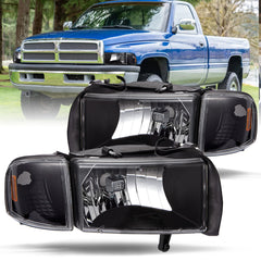 VehicleAid Headlights For 1994-2002 Dodge Ram 2500 3500 Pickup