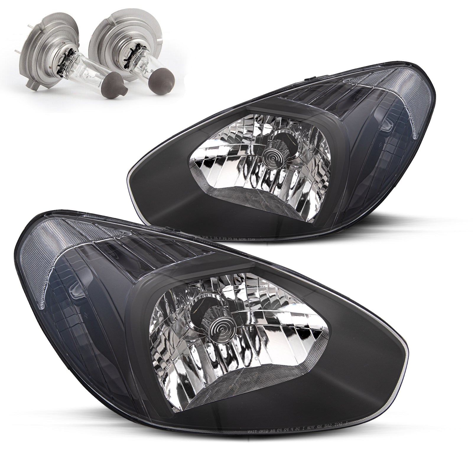 VehicleAid Headlights For 2007-2011 Hyundai Accent